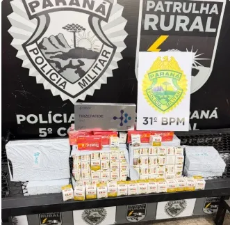 Mulher é detida transportando mais de 300 caixas de Tirzepatida